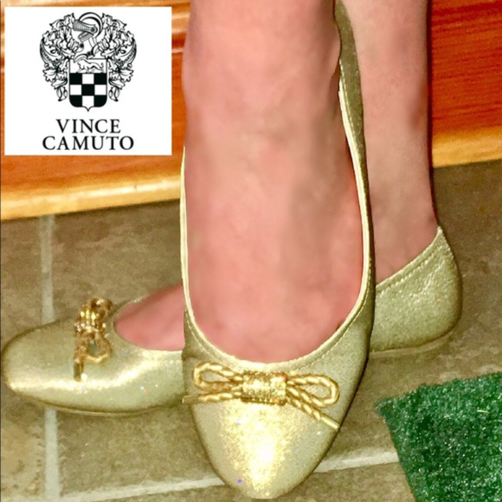 VC Penelope Sparkle Bow Flats (Women 4.5, Girl 3)